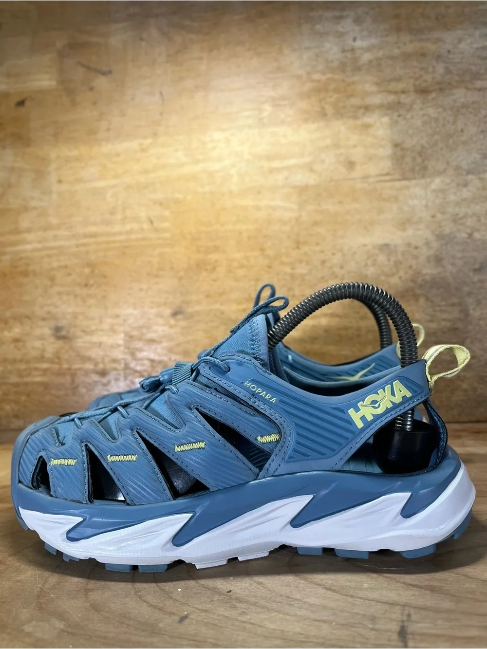 Hoka One One Hopara Womens Sz 6 Hiking Sandals Shoes Provincial Blue Lunar Rock